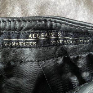 All Saints Leather Skirt